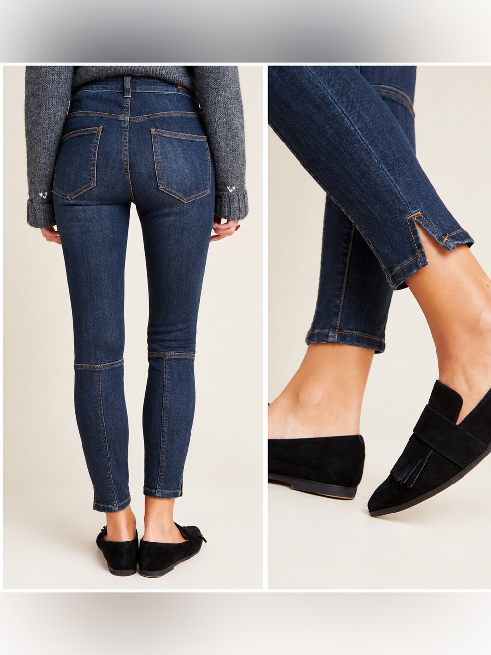 NWT Pilcro Anthropologie High Rise Denim Legging Jeans Size 29 Ankle Dark Wash
